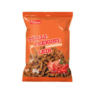 Tšilli- ja peekonimaitseline leivad Balsnack 80g