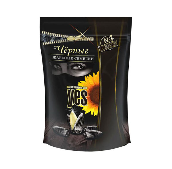Melnās saulespuķu sēklas grauzdētas, YES, 150 g