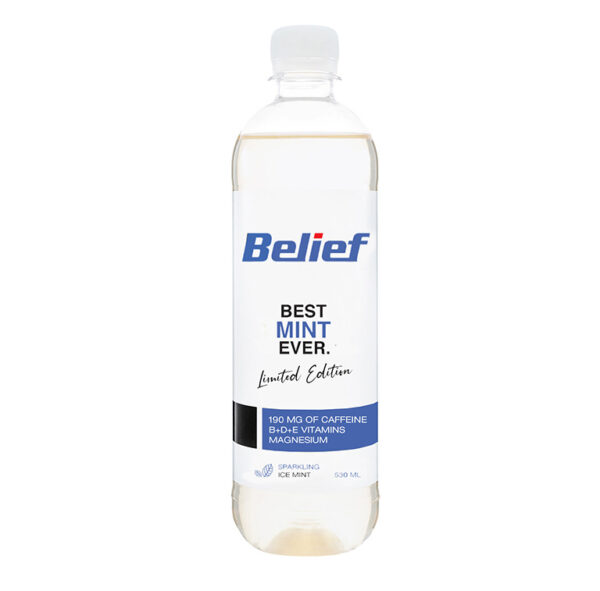 Gāzēts piparmētras garšas zemu kaloriju dzēriens, BELIEF, 530 ml