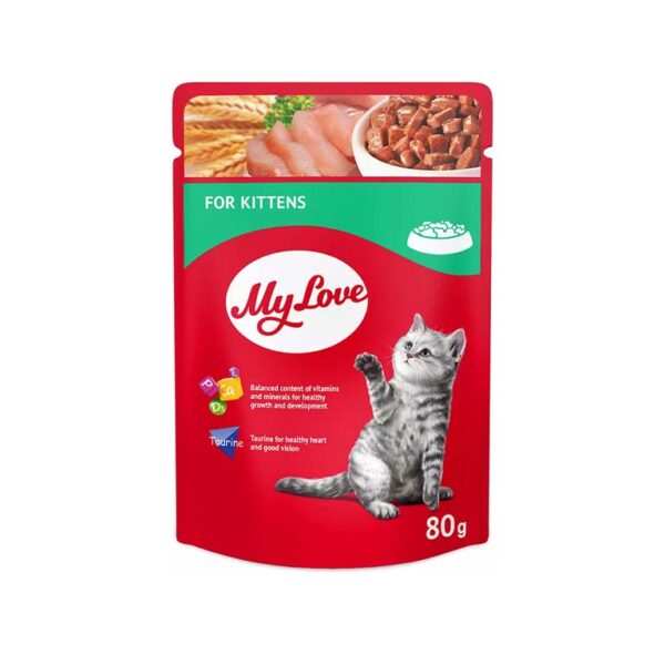 Kaķēnu barība kaķēnam, MY LOVE, 80 g
