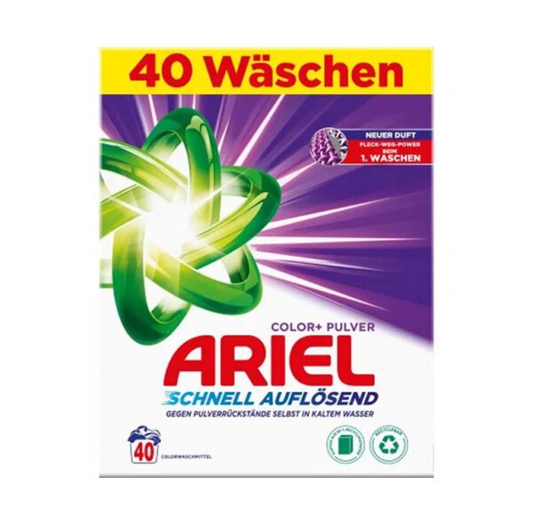 Veļas pulveris Color+ 40pk, ARIEL, 2,4 kg