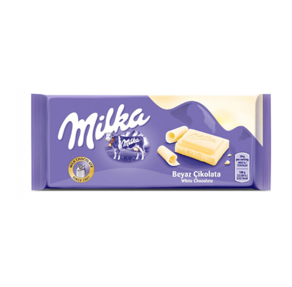 Baltā šokolāde, MILKA, 80 g