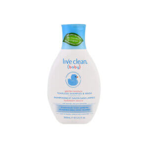 Beebi šampoon ja dušigeel, šampoon ja pesu, Live Clean, 300 ml