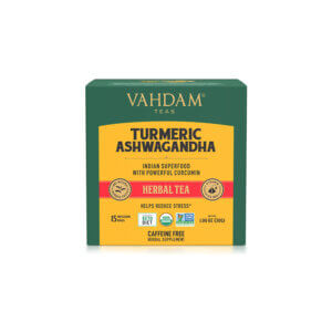 Taimetee VAHDAM kurkumi-ashwagandha 30g