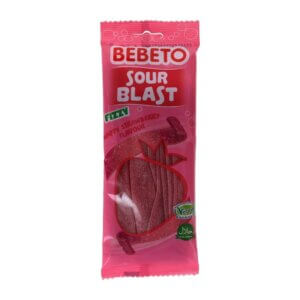 Kummikommid hapud maasikamaitselised, BEBETO, 180 g