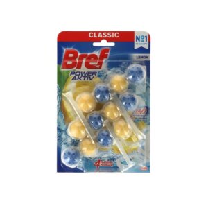 WC- värskendaja, BREF, Power Aktive Lemon, 3x50g